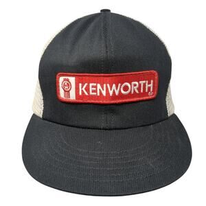 Kenworth Snapback Mesh Back Trucker Hat Black One Size Adjustable Vintage USA